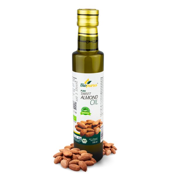 Biopurus Certified Organic Cold Pressed Sweet Almond Roasted Oil 250ml 