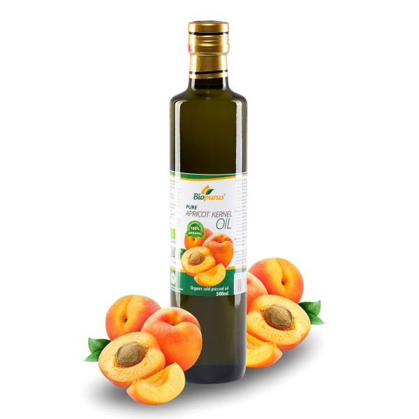 Biopurus Certified Organic Cold Pressed Apricot Kernel Oil 500ml 