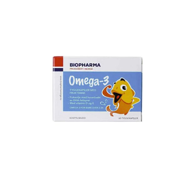 Premium Norwegian Omega-3 Chewable 60 Capsules for Children