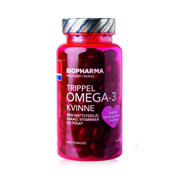 Premium Norwegian Trippel Omega-3 Kvinne (cocoa) 120 capsules