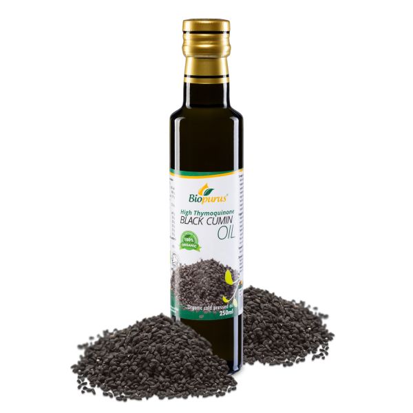 Biopurus Organic Cold Pressed Black Cumin Oil HTQ (High Thymoquinone) 250ml