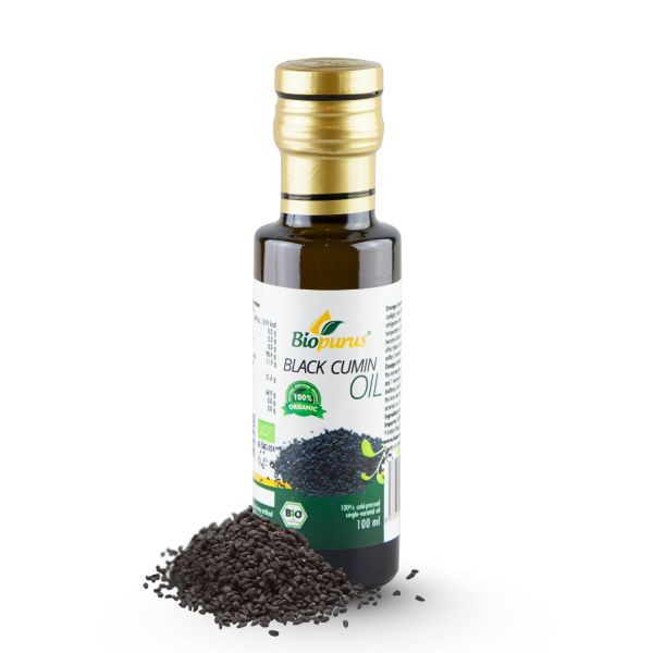 Biopurus Certified Organic Cold Pressed Black Cumin / Black Seed Oil EG 100ml 
