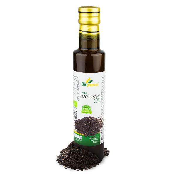 Biopurus Certified Organic Cold Pressed Black Sesame Oil 250ml 