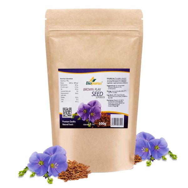 Biopurus Premium Brown Flaxseed Linseed Seeds 500g 