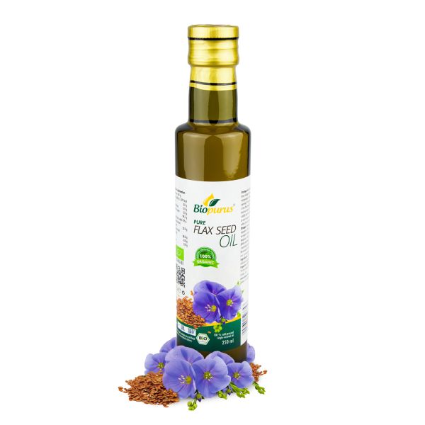 Biopurus Certified Organic Cold Pressed Flax Seed Oil 250ml 