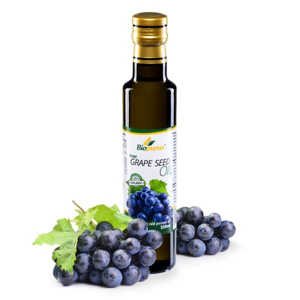 Biopurus Certified Organic Cold Pressed Grape Seed Oil 250ml 