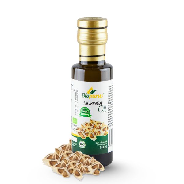 Biopurus Certified Organic Cold Pressed Moringa Seed Oil 100ml 