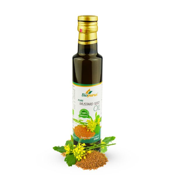Biopurus Certified Organic Cold Pressed Mustard Seed Oil 250ml 