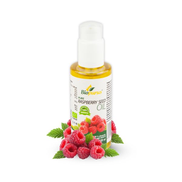 Biopurus Certified Organic Cold Pressed Raspberry Seed Cosmetic Oil 100ml