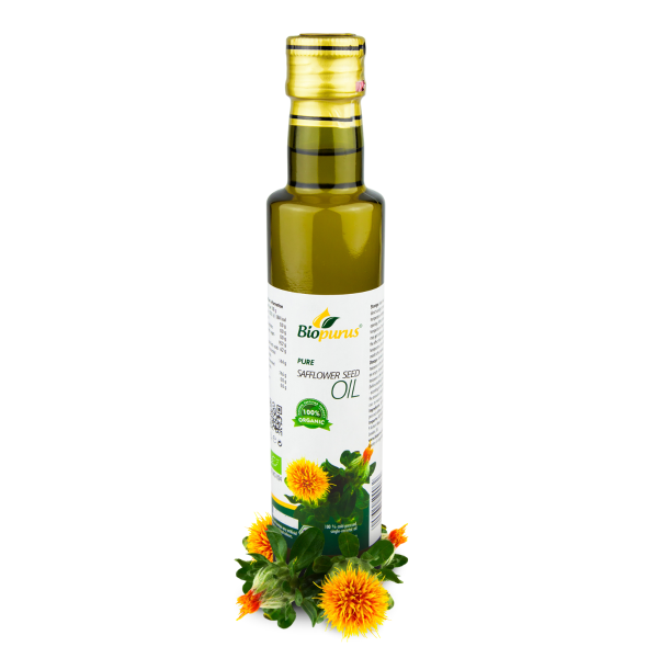 Biopurus Certified Organic Cold Pressed Safflower seed Oil 250ml 