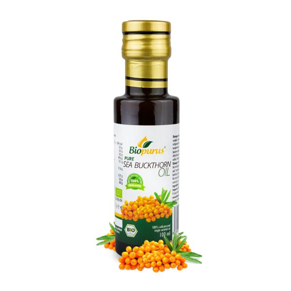 Biopurus Certified Organic Cold Pressed Sea Buckthorn Seed Oil 100ml  