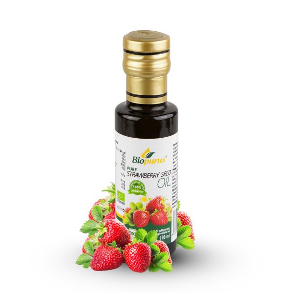 Biopurus Certified Organic Cold Pressed Strawberry Seed Oil 100ml 