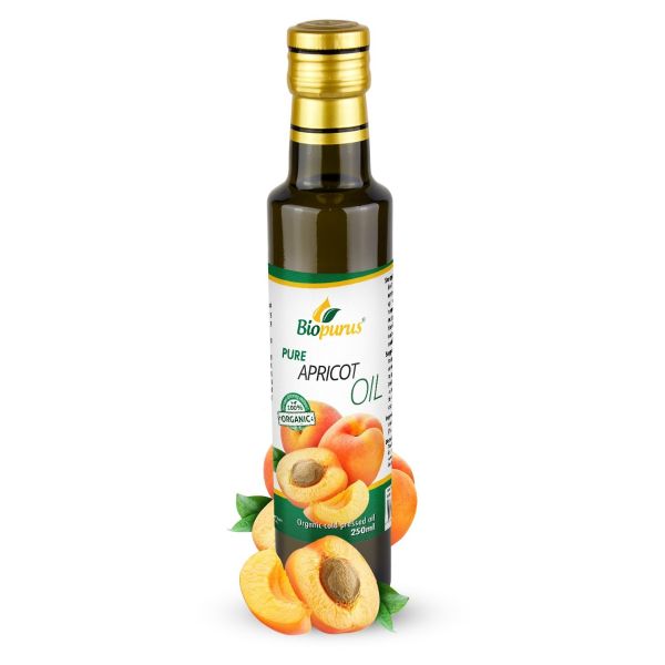Biopurus Certified Organic Cold Pressed Apricot Oil 250ml 