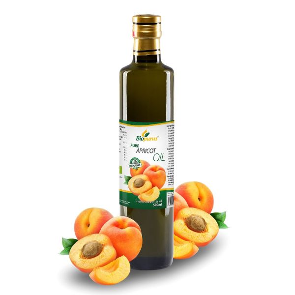Biopurus Certified Organic Cold Pressed Apricot Oil 500ml 