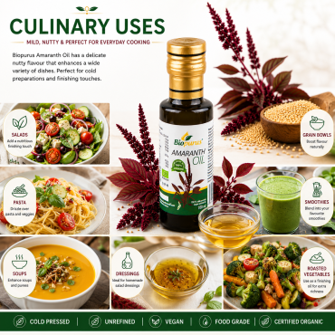 Biopurus Certified Organic Cold Pressed Amaranth Oil 100ml 